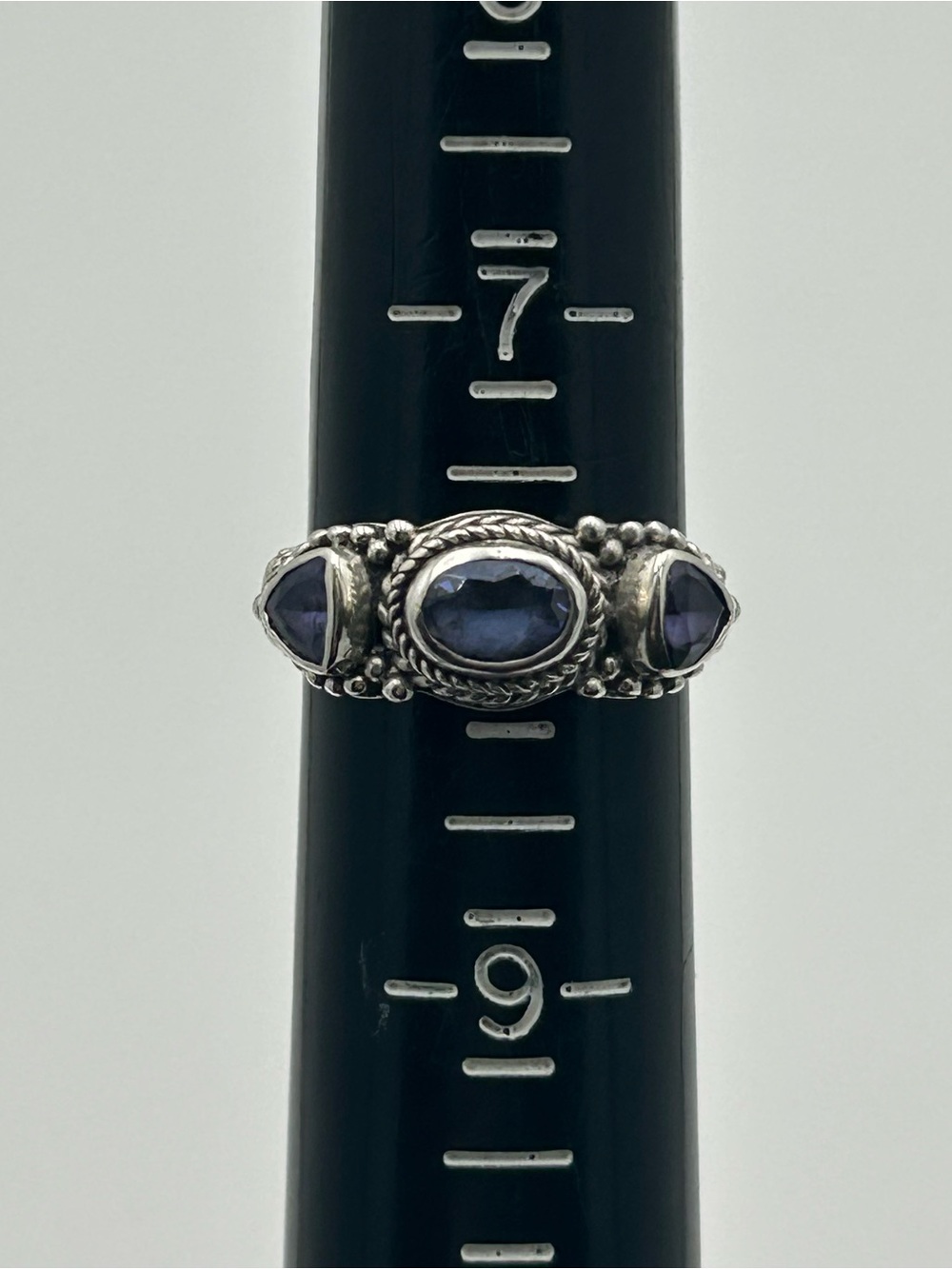 Sarda Sterling Silver Tanzanite Ring - Picture 9 of 11